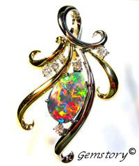 Black Opal Pendant